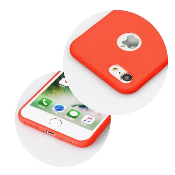 Forcell Blødt Silikon Mat Cover til iPhone 7 Rød Röd