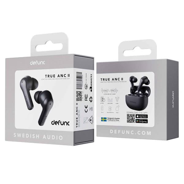 Defunc TRUE ANC II TWS Plugin In-Ear BT Hörlur Svart