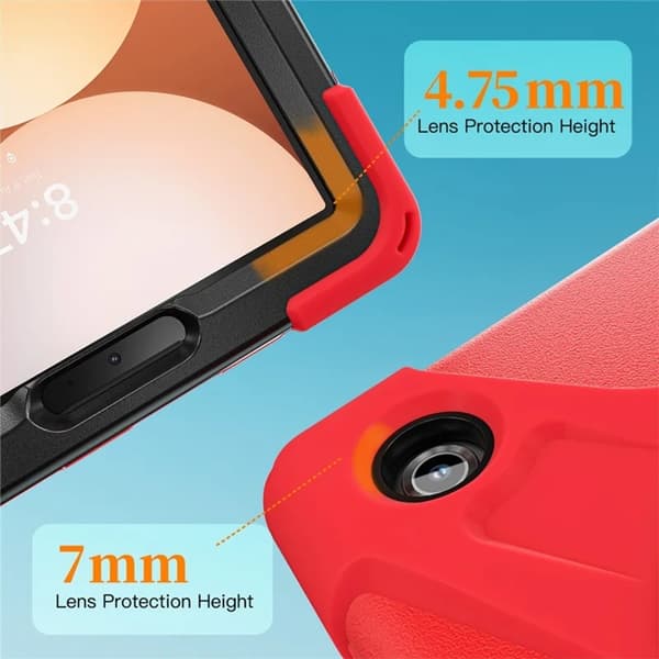 Mobilskal till Galaxy Tab A11 Kickstand Silikon Axelrem Röd