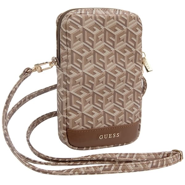 Guess GUWBZPGCSPGW Håndtaske Lynlås gCube Stripe - Brun