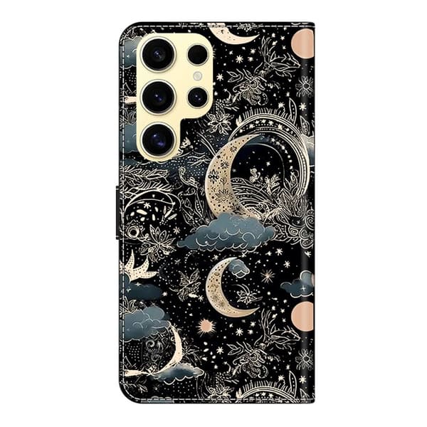 ABEEL Samsung Galaxy S26 Ultra Plånboksfodral Konstläder Ställ - Måne
