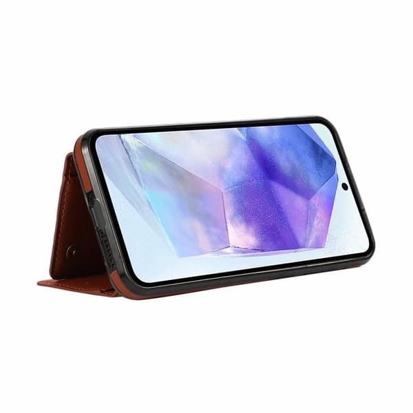 Plånboksfodral för Samsung Galaxy S26 Plus Konstläder Kickstand - Brun