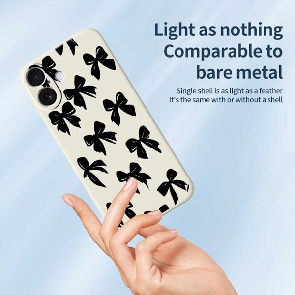 Mobilskal till iPhone 17 Bow Pattern Printing Straight - Beige Beige