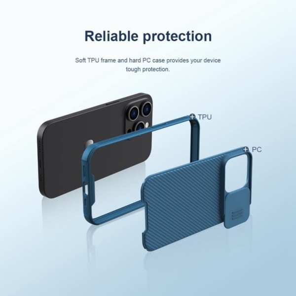 Nillkin iPhone 14 Pro Cover Magsafe CamShield Pro Series - Blå
