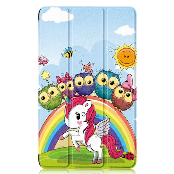 Galaxy Tab A9 Fodral Pattern Printing Tri-fold Konstläder Häst