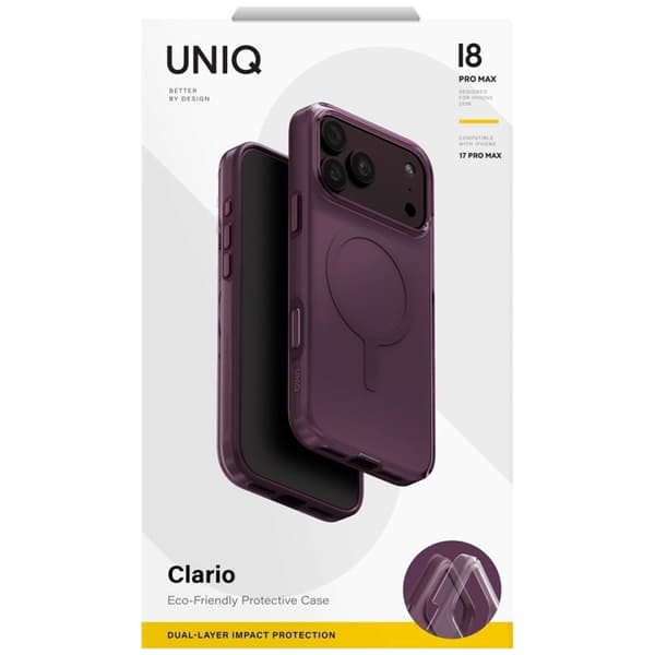 Uniq Mobilskal för iPhone 18 Pro Max/17 Pro Max MagSafe Clario - Eco Lila