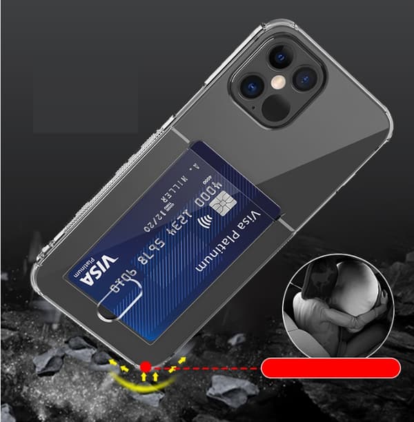 Flexicase-kotelo korttipaikalla iPhone 13 Pro - Musta Black