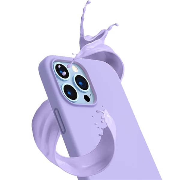 SiGN Telefontaske til iPhone 15 Pro Flydende Silikone - Lavendel Lila