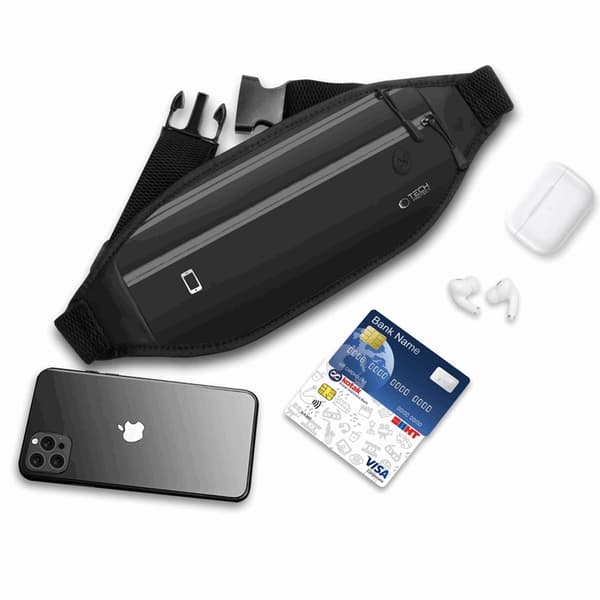 Tech-Protect M7 Universal Sport Taljetaske - Sort Svart