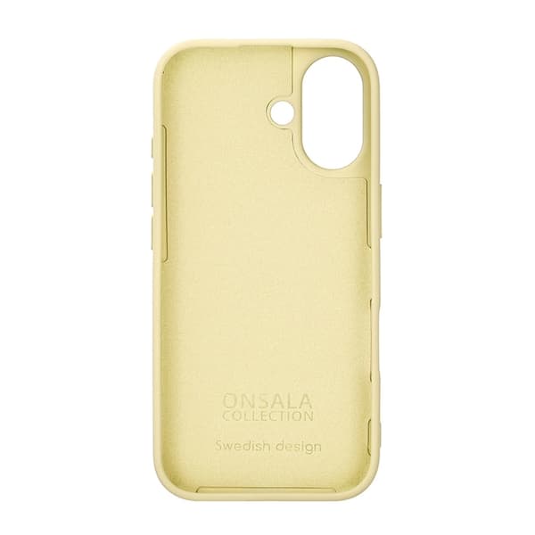 ONSALA Mobilskal till iPhone 17 med Silikonkänsla - Citron Gul