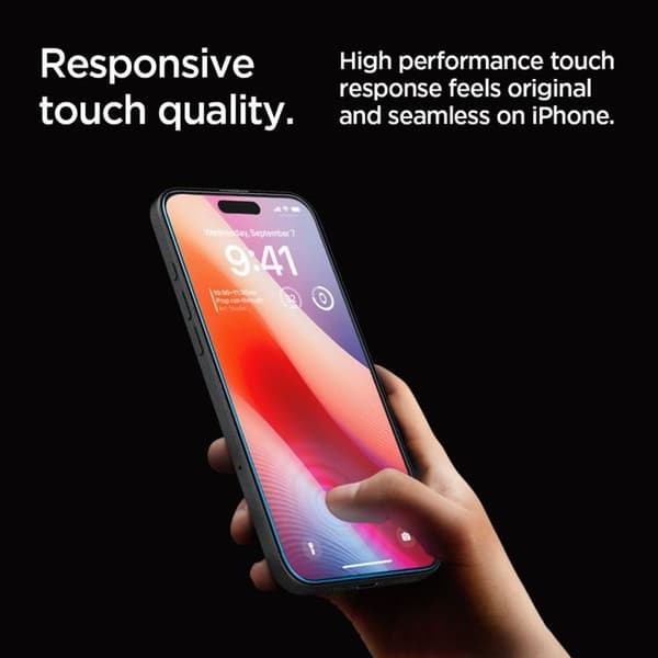 Spigen [2-Pack] iPhone 16 Pro Max/17 Pro Max Härdat Glas Skärmskydd 'EZ Fit" Transparent