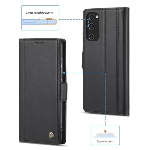 LC.IMEEKE Samsung Galaxy S20 Plånboksfodral i Konstläder - Svart