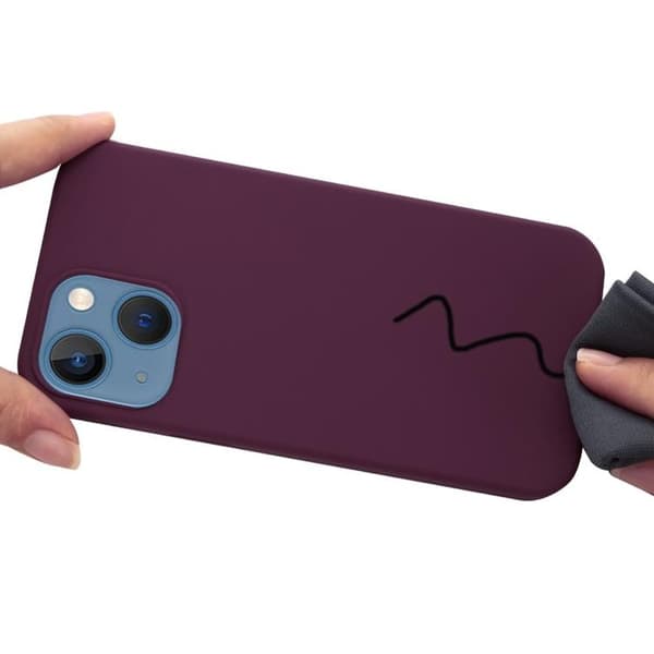 iPhone 14 Plus Skal Magsafe Silicone Ultra Slim - Vin Röd Röd