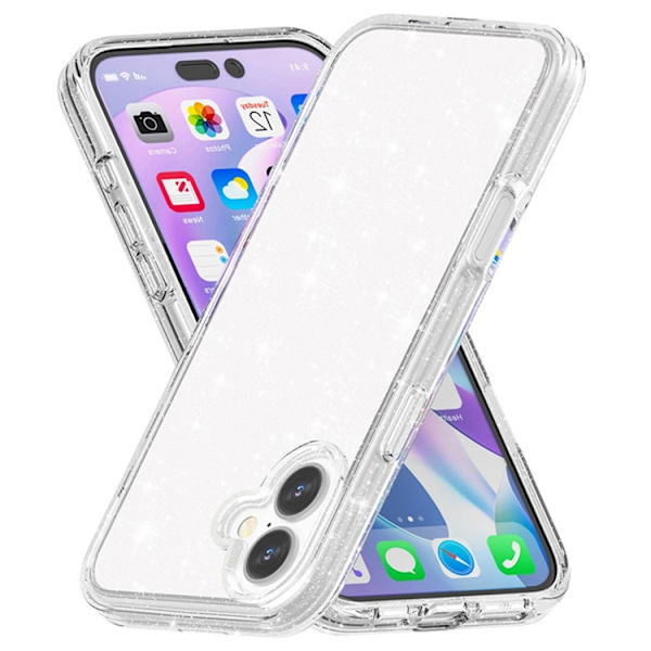 AMORUS Mobilskal till iPhone 17 Shockproof - Glitter Vit Vit