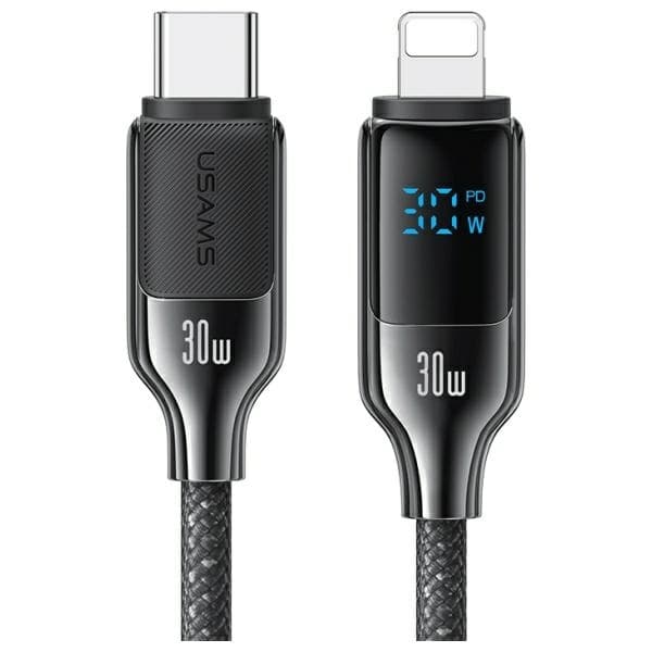 USAMS Kabel USB-C–Lightning 30W 1,2m HX-serie (US-SJ743) - Silver