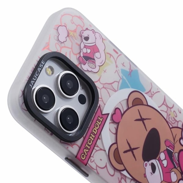 JAUCASE Mobilskal till iPhone 15 Pro Max MagSafe - Puppet Bear Vit