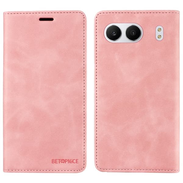 BETOPNICE 003 OnePlus Nord 4 Plånboksfodral Konstläder - Rosa