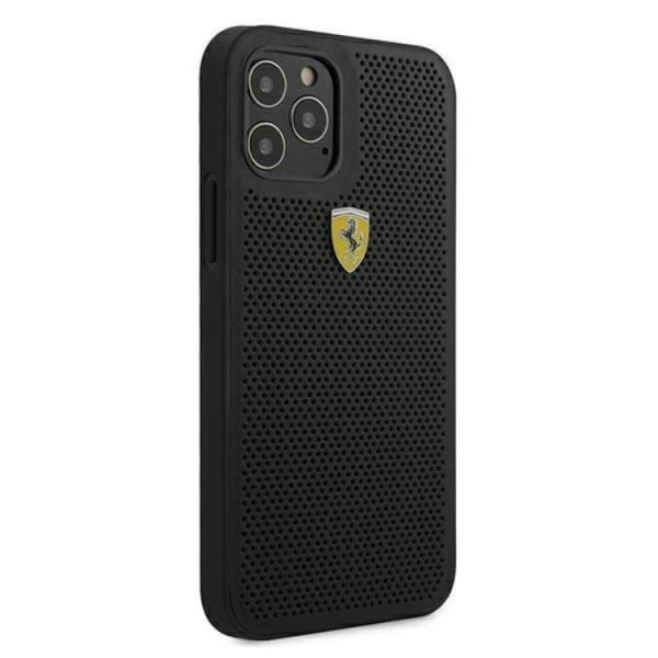 Ferrari On Track Perforated Skal iPhone 12 Pro Max - Musta