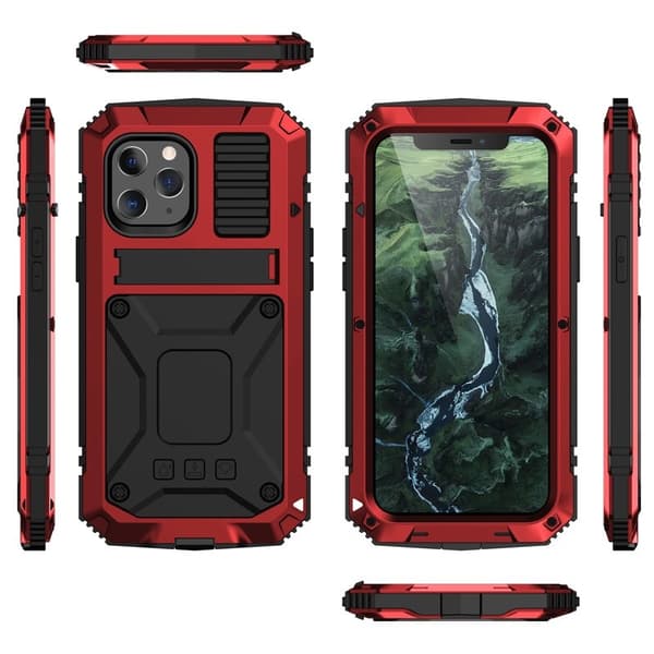R-JUST Mobilskal till iPhone 12 Pro Max Shockproof Röd Dustproof Waterproof