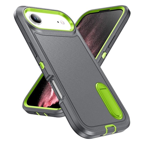 Mobilskal till iPhone Air Kickstand Silikon - Grå/Grön Grön