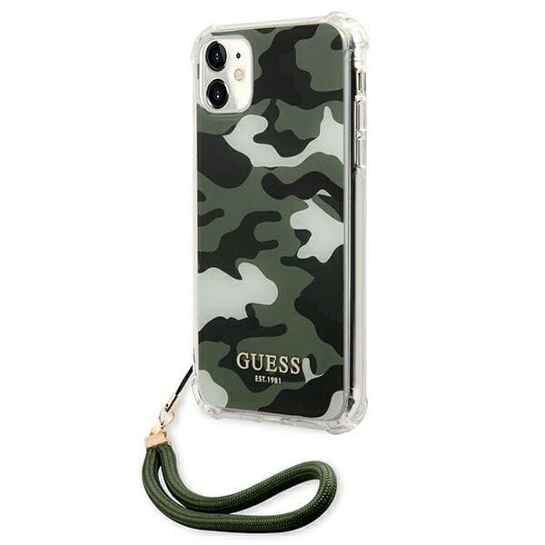 Etui Guess iPhone 11 Camo Kollektion - Grøn Green