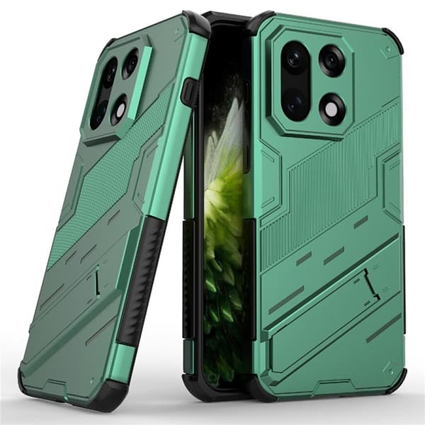 Mobilskal till OnePlus 15 PC + TPU Shockproof Kickstand - Grön Grön