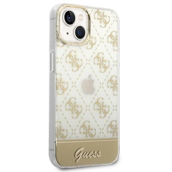 GUESS iPhone 14 Plus Skal Pattern Script - Guld Guld