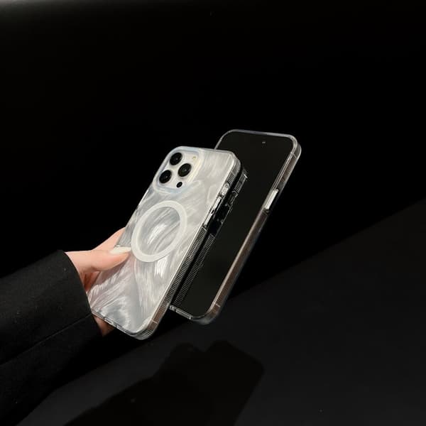 XUNDD Mobilskal till iPhone 15 Pro MagSafe TPU+Acrylic Vit
