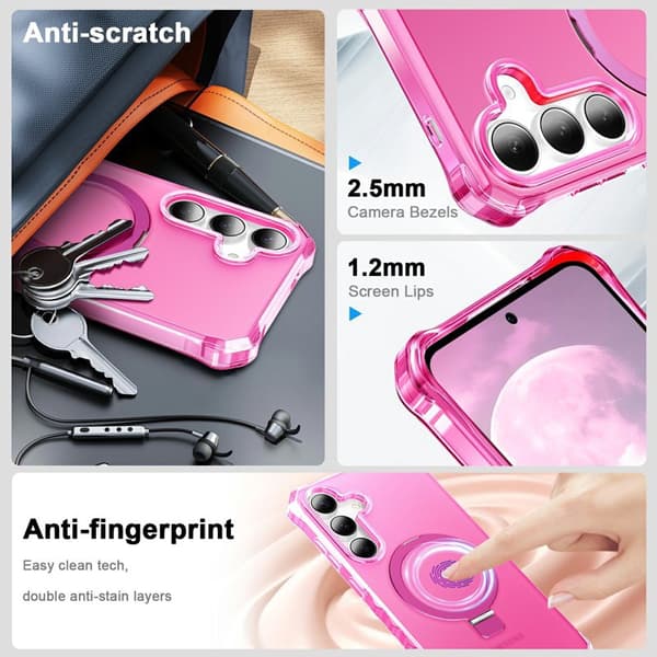 Mobilskal för Samsung Galaxy S26 Plus Magnetiskt Kickstand - Rosa