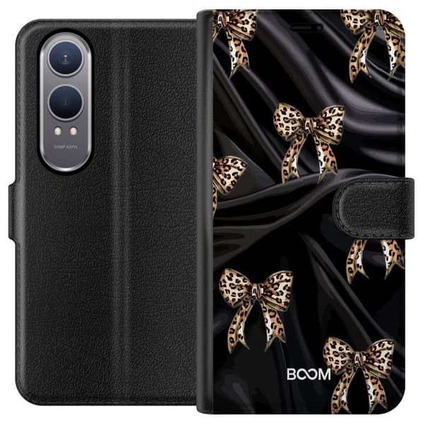 OnePlus Nord CE4 Lite tegnebogsetui med leopardsløjfe