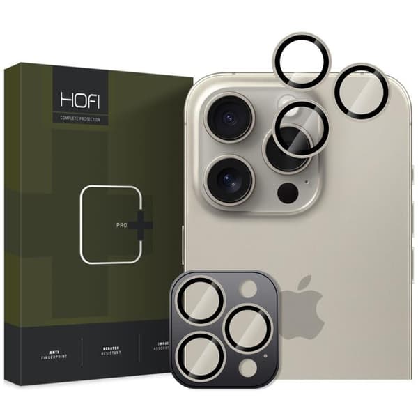 Hofi iPhone 16 Pro/16 Pro Max Kameralinsskydd Härdat Glas Beige