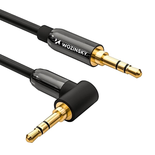 Wozinsky AUX Kabel Vinklet Mini Jack 3m - Sort