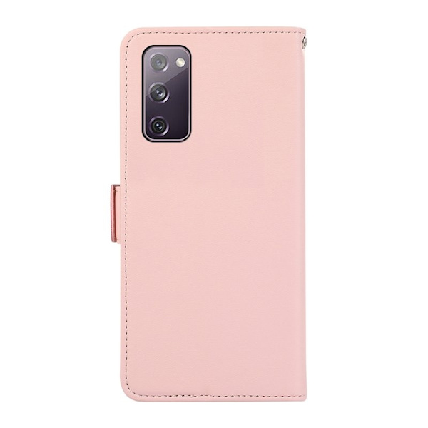 ABEEL Samsung Galaxy S20 FE Plånboksfodral Konstläder RFID-Skydd - Rosa