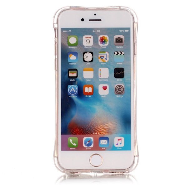 Blinkande Flexiskal till Apple iPhone 6(S) Plus - Rosa Blommor Rosa