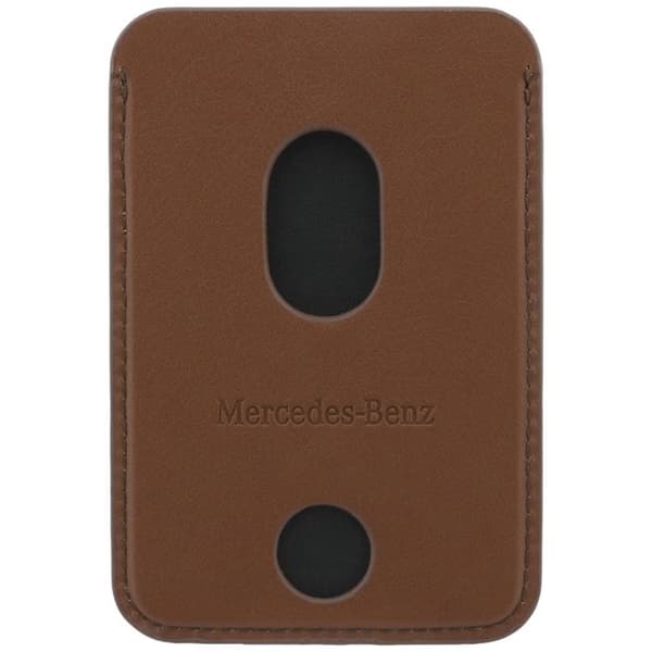 Mercedes MagSafe Korthållare Läder Plånbok - Kamel Brun