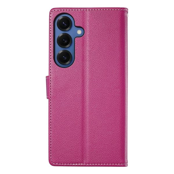 Plånboksfodral för Samsung Galaxy S26 Plus Magnetiskt Konstläder - Rosa