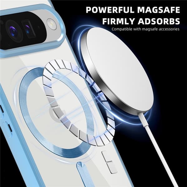 Mobilskal till Google Pixel 10/10 Pro MagSafe med Korthållare - Blå Blå