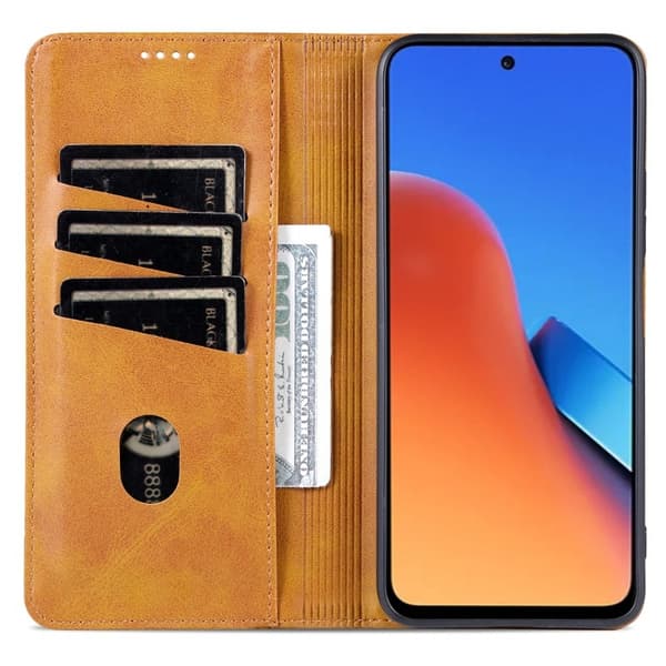 AZNS Xiaomi 14 Pro Plånboksfodral Magnetisk - Konstläder - Brun