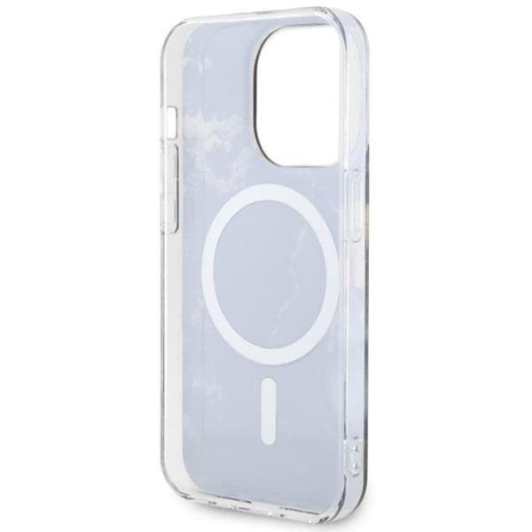 Guess iPhone 14 Pro Max Mobilskal MagSafe Guld Marble - Sort Black