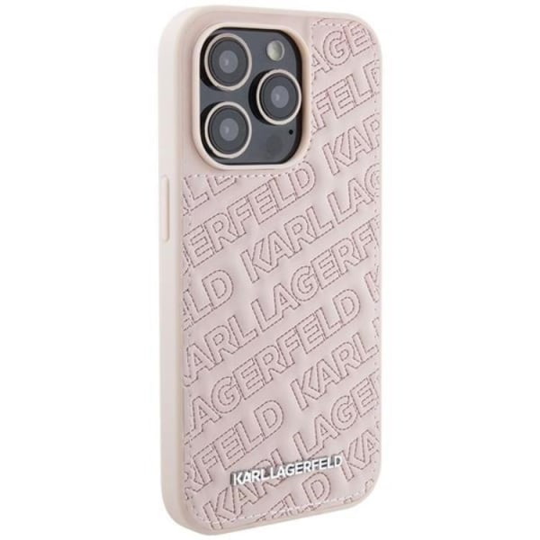 KARL LAGERFELD iPhone 15 Mobilskal Quilted K Pattern - Rosa