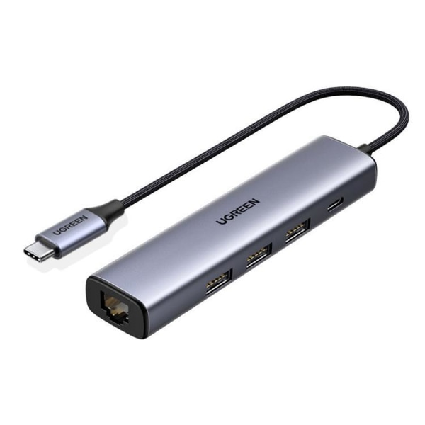 Ugreen Multifunctional HUB 3 x USB to USB-C - harmaa