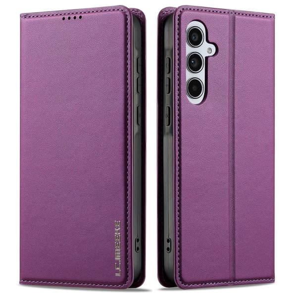 LC.IMEEKE Plånboksfodral för Samsung Galaxy S26 Plus Konstläder Ställ - Lila