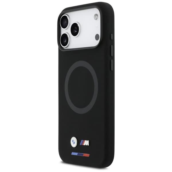 BMW telefontaske til iPhone 17 Pro Max MagSafe M Silikone Logo - Sort Svart