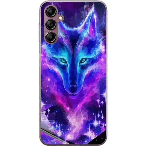 Telefontaske til Samsung Galaxy A14 5G med Neon Wolf
