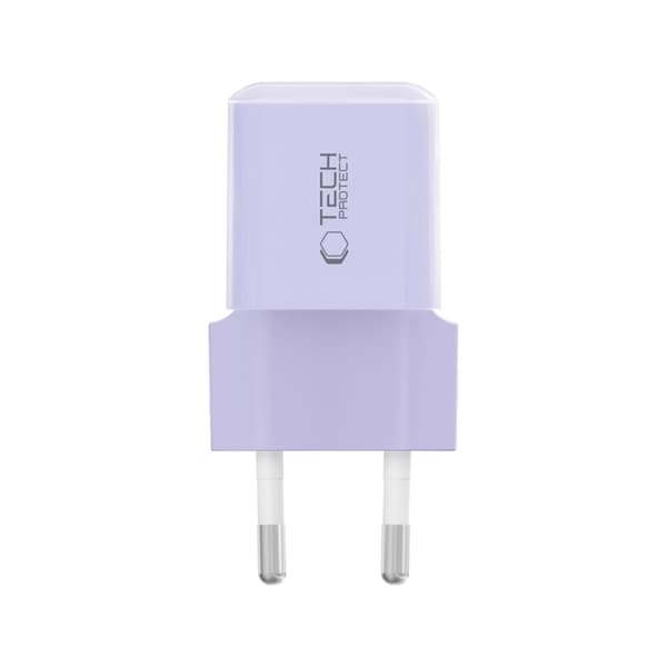 Tech-Protect Vægoplader USB-C 25W - Baby Lilla Lila