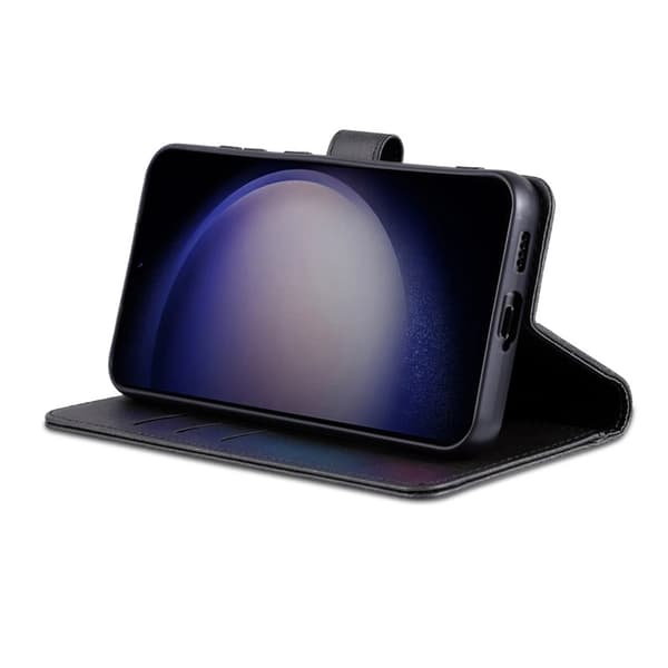 AZNS Samsung Galaxy S24 FE Plånboksfodral Konstläder - Svart