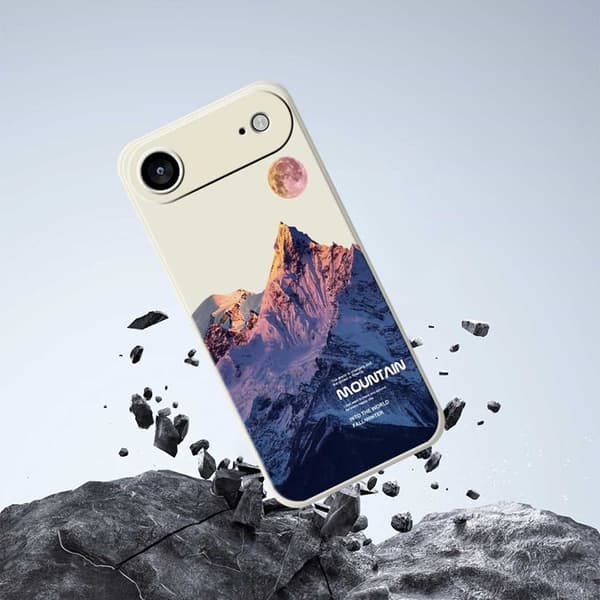 Mobilskal till iPhone Air Blue Snow Mountain Pattern TPU - Beige Beige