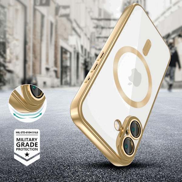 Tech-Protect Mobilskal till iPhone 16e Magsafe Magflex - Shiny Guld Guld