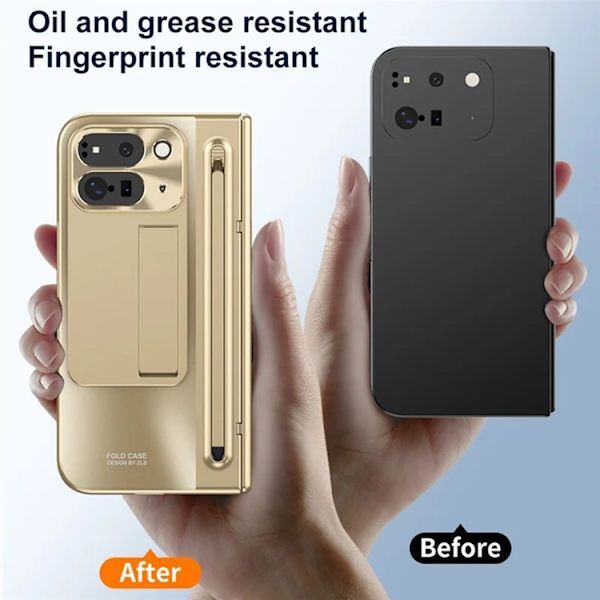 Mobilskal till Google Pixel 10 Pro Fold Kickstand Hinge PC - Guld Guld