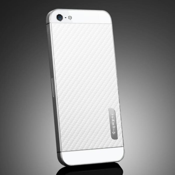 Spigen Skin Guard Carbon Skin till Apple iPhone 5/5S/SE (Vit) + Vit